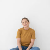 The Mom Tee in Almond