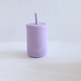 Silicone Straw Cup with Lid | Mustard Yellow