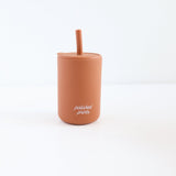 Silicone Straw Cup with Lid | Mustard Yellow