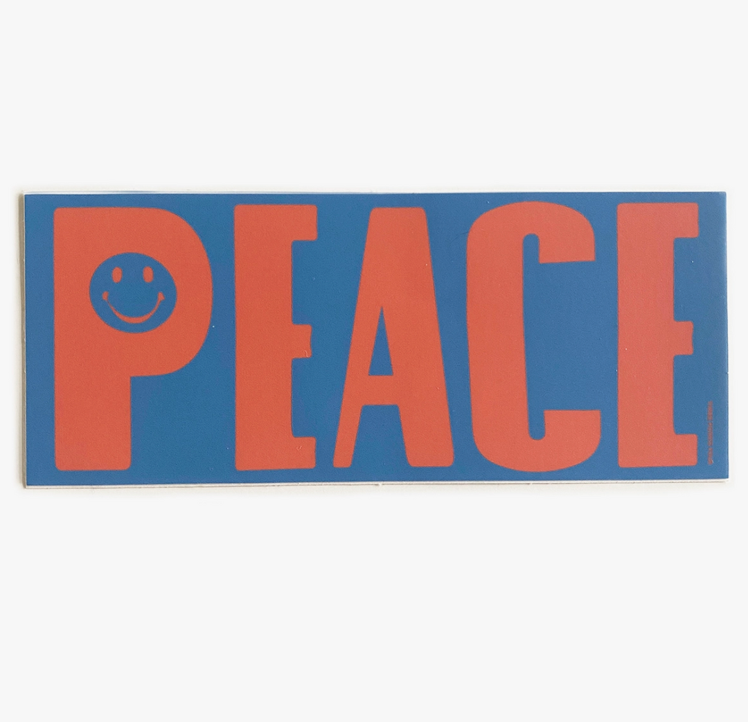 Peace Sticker- Red and Blue