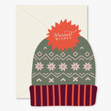 Warmest Wishes Stocking Hat Christmas Greeting Card