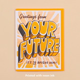 Your Future Is Bright Graduation Letterpress Greeting Card