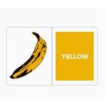 Colorful yellow banana with artistic black markings from Andy Warhol board book