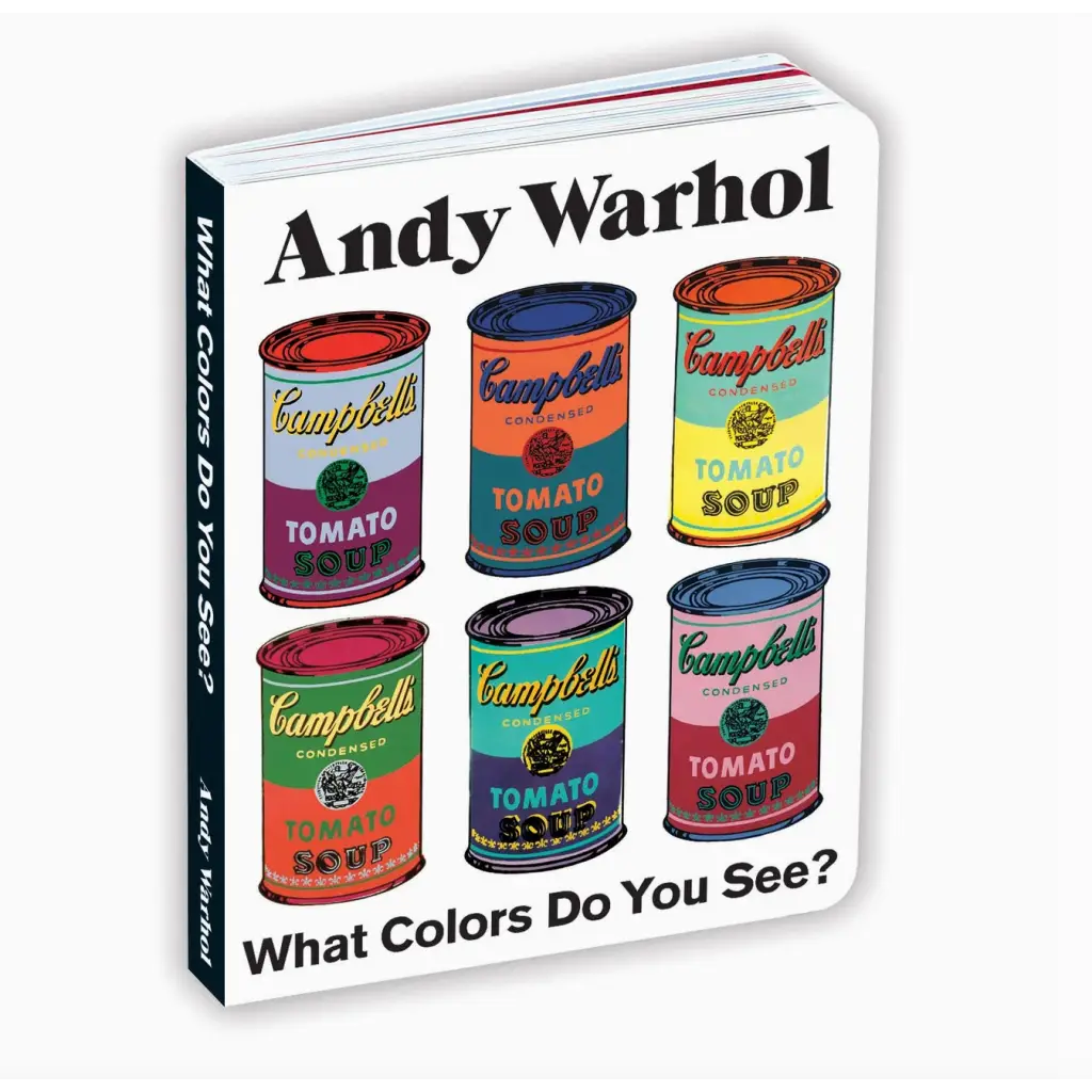 Colorful Children’s Board Book featuring Andy Warhol’s Campbell’s Soup Can Art