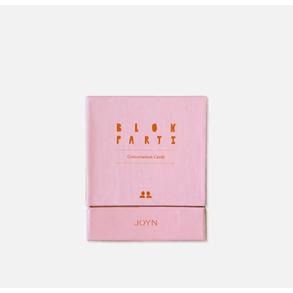 Pink Blok Parti Conversation Cards with polished prints, perfect for stylish womens clothes or clothes for moms