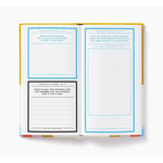 Open Brass Monkey Prompted Journal with colorful prompts for billion random acts of kindness