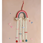Bright Rainbow Drops Clip Hanger with colorful ribbons for stylish womens clothes organizer