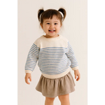 Cute toddler in Charlie 100 Percent Cotton Striped Sweater with soft cotton feel