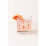 Pink grapefruit cocktail in a clear Cherries Cocktail Glass with cherry patterns, perfect for signs camp flag or mom tank fans