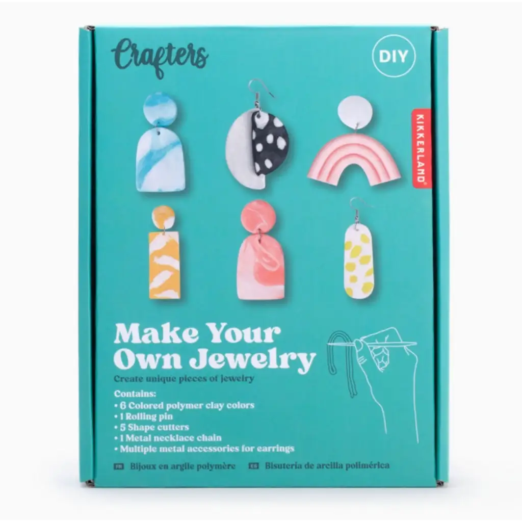 DIY Clay Jewelry Gift Kit with polished prints for stylish womens clothes and accessories