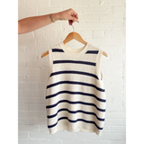 Colleen Striped Sweater Vest in stylish knit with colorful stripes for a cozy look