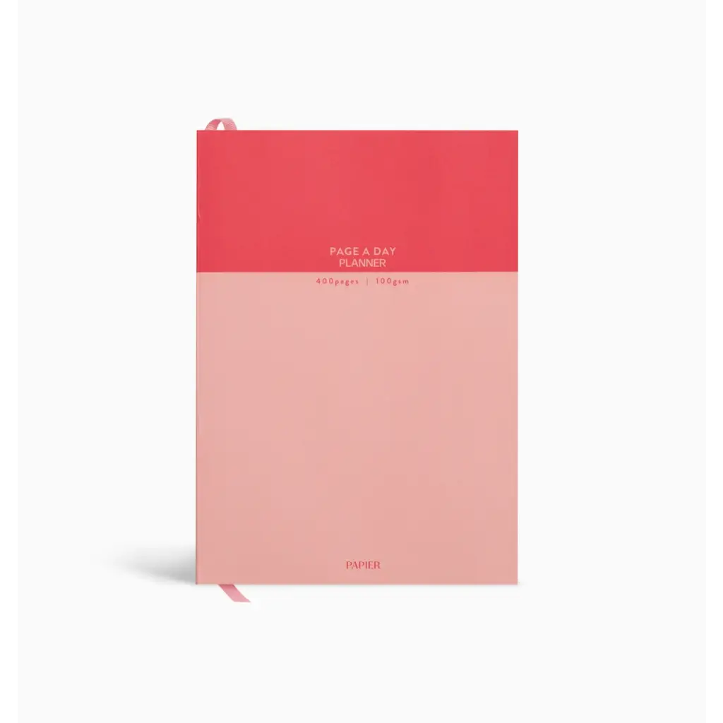 Two-toned Pink Planner from Colorblock A5 Softcover Undated Page A Day Planner showcasing stylish womens clothes