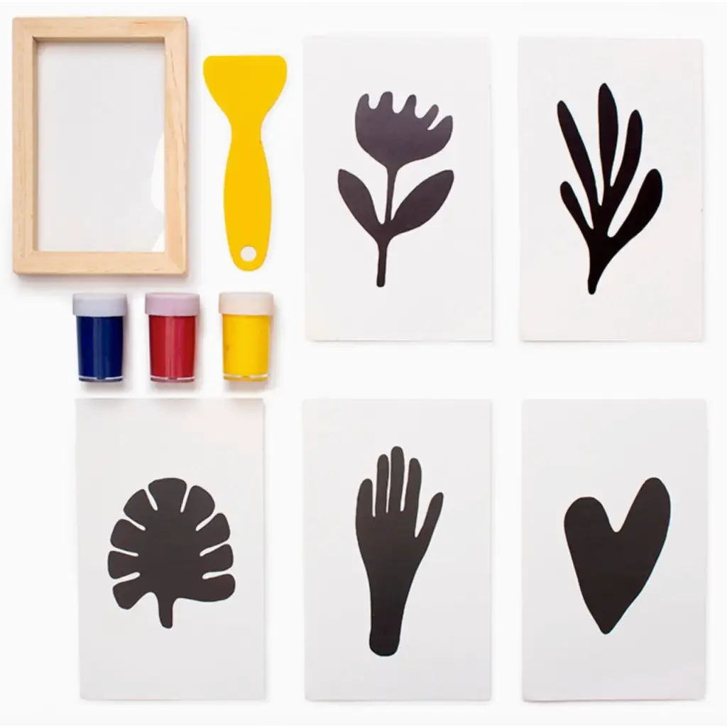 Crafter’s Make Your Own Screen Prints Kit with stencils for stylish womens clothes