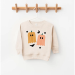 Cute Pumpkin Ghosts Halloween sweatshirt with polished prints and ghostly pumpkin design
