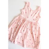 Cute Pink Daisy Twirl Dress with Floral Print for playful summer vibes