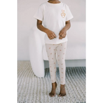 Casual outfit featuring Ditsy Rainbow Leggings and T-shirt Set by Polished Prints