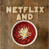 Bowl of chili with cheese over Netflix and pun art by Céline Dijon in stylish prints