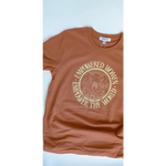 Terracotta Graphic T-shirt celebrating empowered women with bold text design