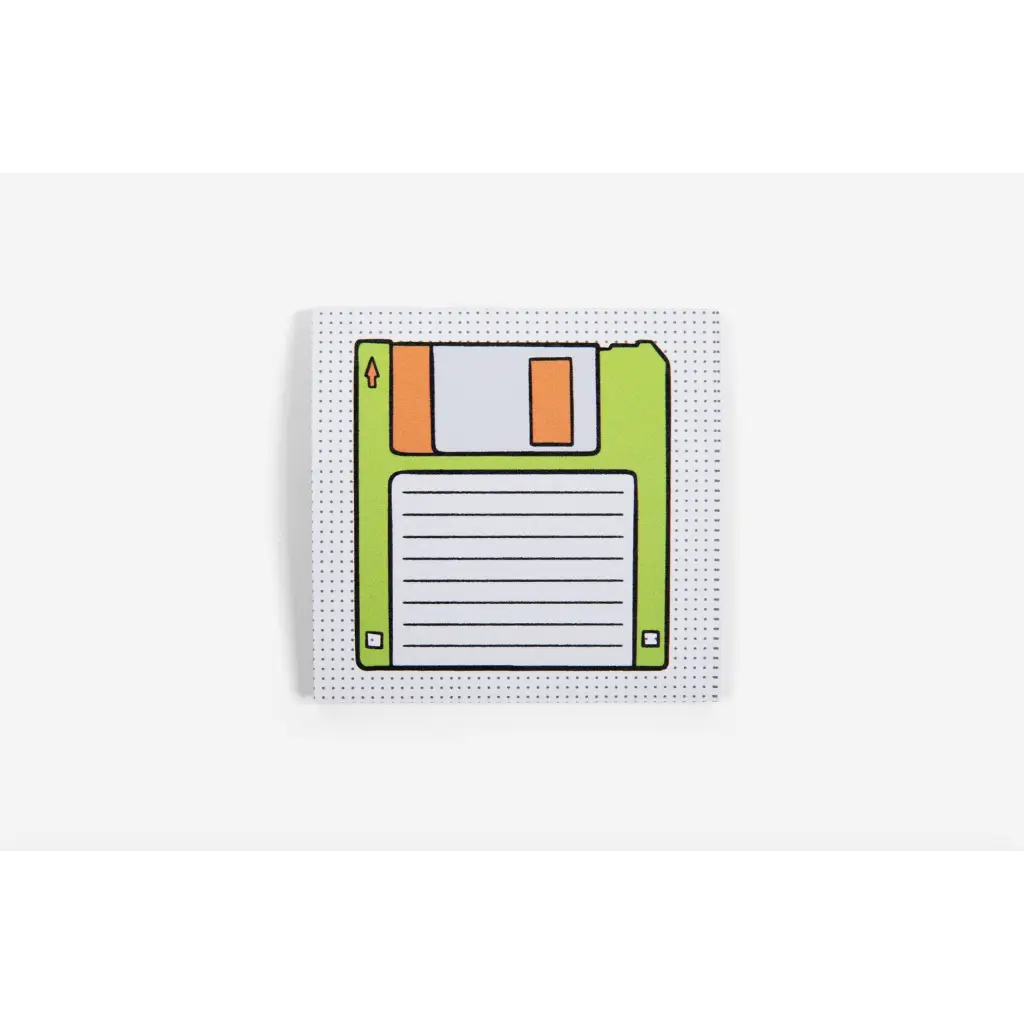 Green floppy disk sticker on Floppy Disk Retro Sticky Note for stylish womens clothes