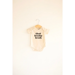 Cream-colored Freshy Fresh Organic Cotton Baby Onesie for new arrivals, perfect fit for 3mo
