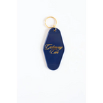 Navy blue Gateway Club vintage motel key tag perfect for your getaway car vibes