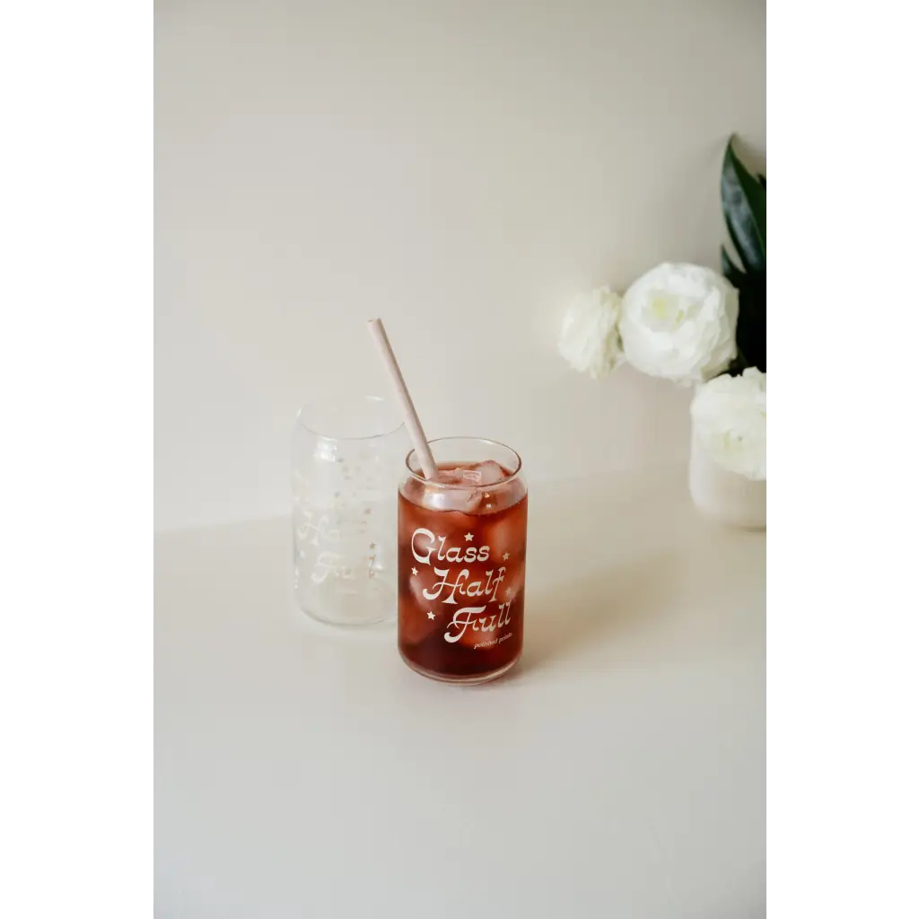 Glass Half Full Juice Glass