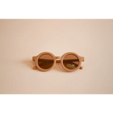 Round beige sunglasses with brown lenses from Super Cool Golden Brown Sunnies collection