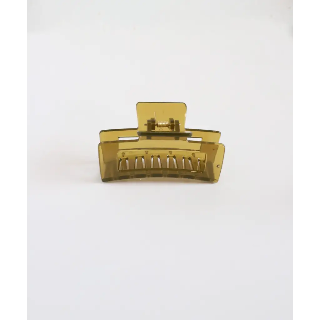 Translucent amber hair clip, the perfect medium size for your favorite go-to hair styles