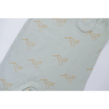 Light blue fabric with gold hummingbird pattern for the Hummingbird Pocket Playsuit