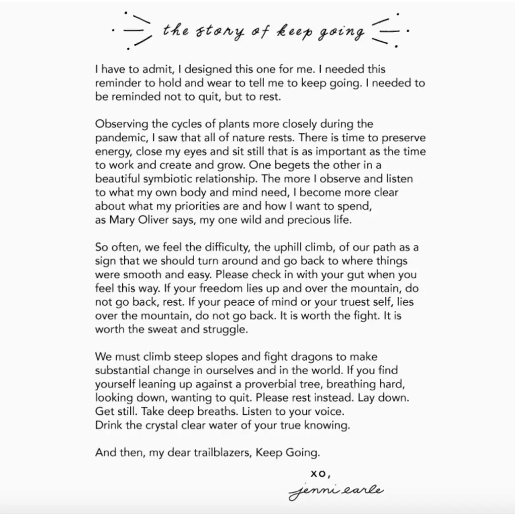 Inspirational handwritten message on Keep Going Cotton Voile Bandana, perfect for stylish womens clothes and clothes for moms