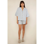 Kerry Drawstring Stripe Shorts with polished prints, perfect for hand wash comfort