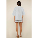 Kerry Drawstring Stripe Shorts with polished prints, perfect for hand wash and comfy days