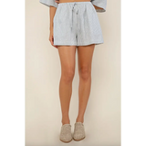 Kerry Drawstring Stripe Shorts with polished prints, perfect for casual wear and hand wash