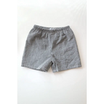Kids Gingham Pull-On Shorts in soft seersucker-textured fabric with rolled hem details for French summer fun