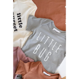 Gray Bug Baby Onesie for Little Ones with LITTLE BUG text, 3mo fits closer to 0-3