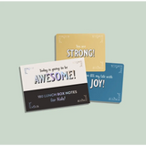 Bright and cheerful lunch box notes with positive messages to brighten your child’s day