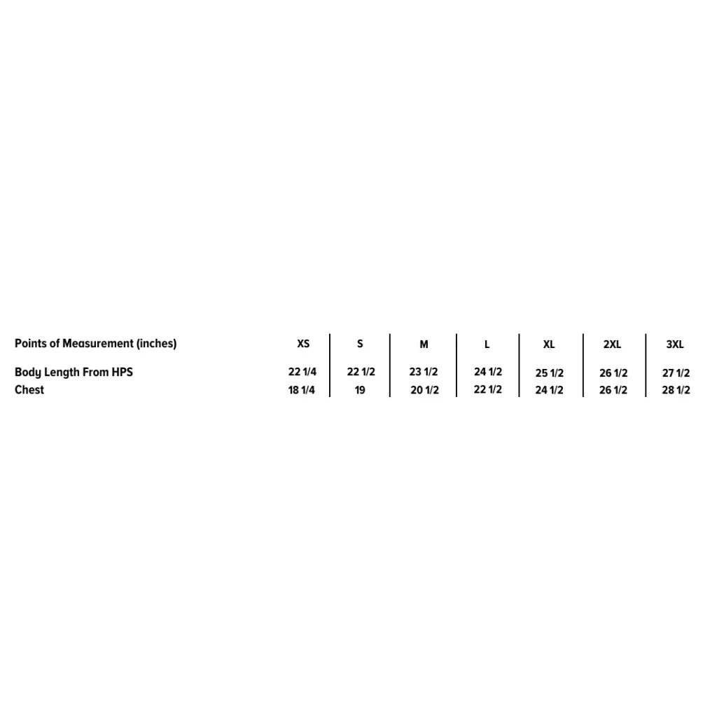 Clothing size chart for Magic & Brain Kate Baer T-Shirt with moon song design final sale