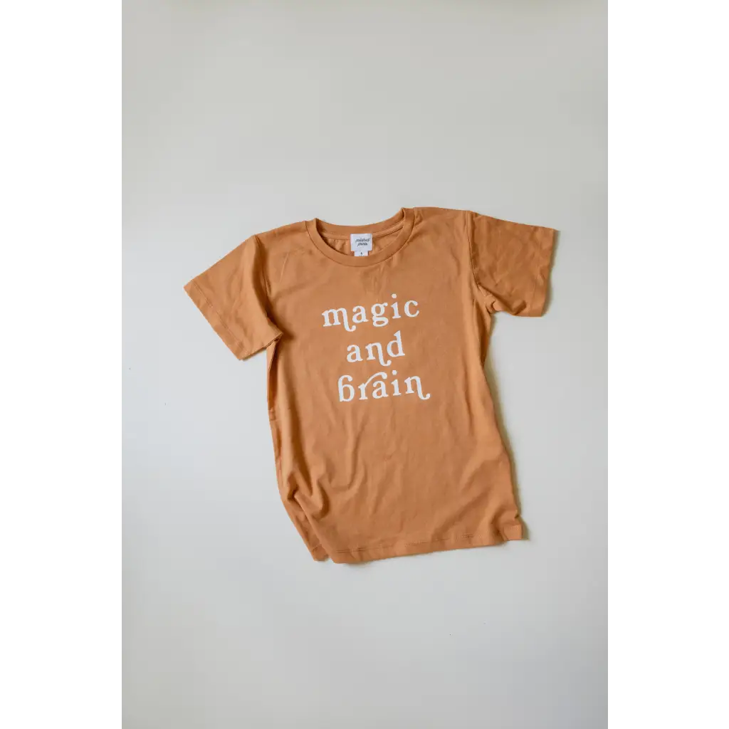 Orange Peach Tee with Magic and Brain, inspired by Kate Baer’s Moon Song, final sale