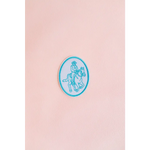 Blue oval Midnight Rider iron-on patch with a horse and rider design for a cool look