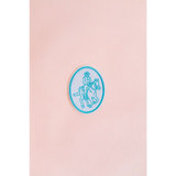 Blue oval Midnight Rider iron-on patch with a horse and rider design for a cool look