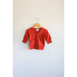 Red Buttery Soft Mini Grandpa Cardigan with buttons and pocket perfect for the Holiday Season