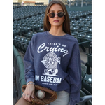Blue No Crying in Baseball Cord Pullover, a stylish option for moms and polished prints fans