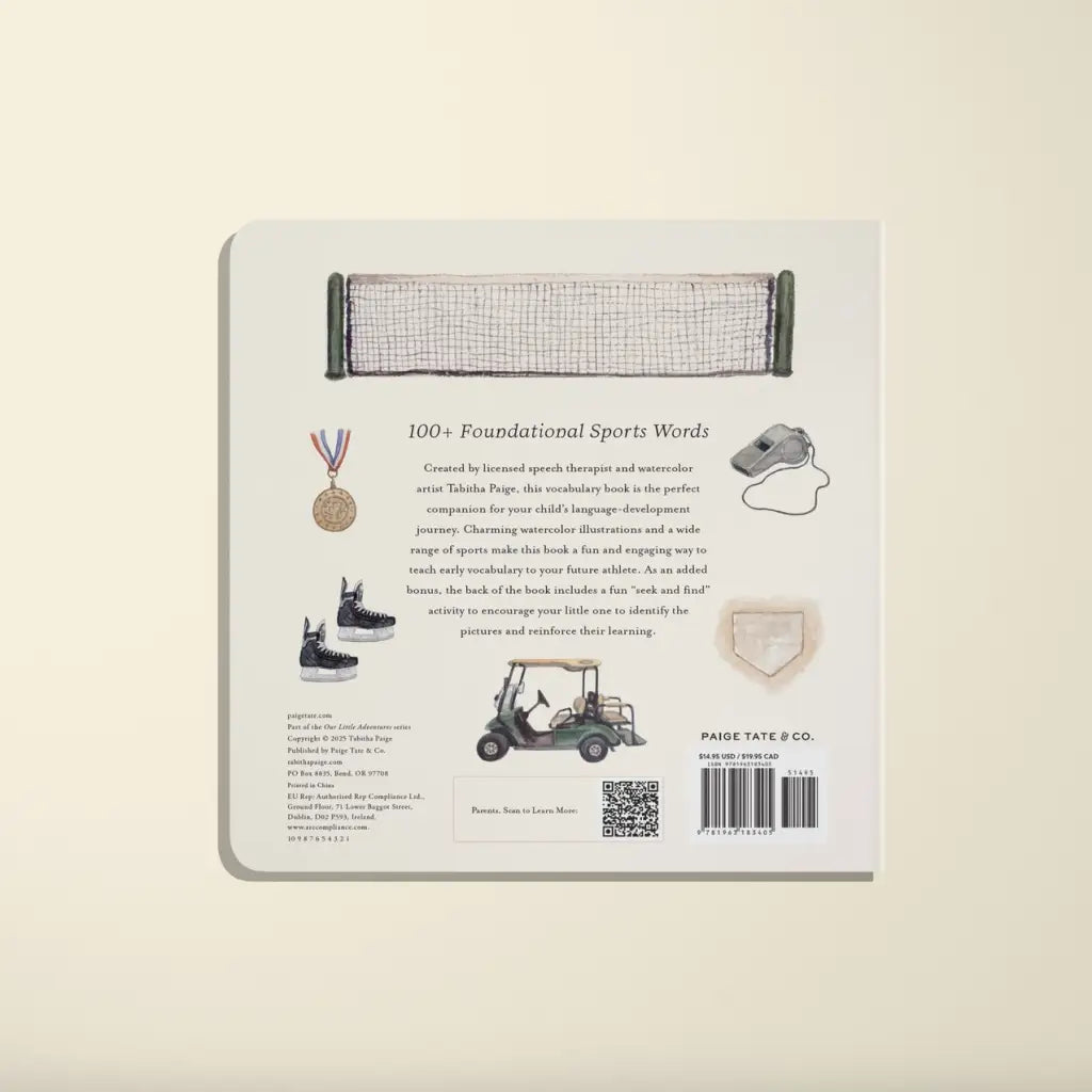 Big book of sports with foundational words for speech therapists and kids