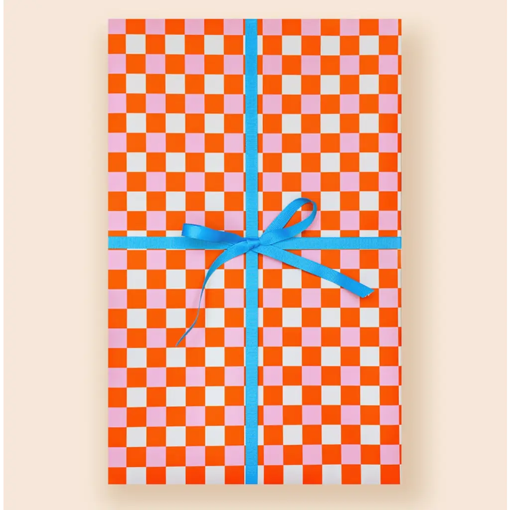 Bright Pitaya Wrapping Paper with a blue ribbon on a gift adds flair to any occasion