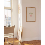 Framed Peace 8x10 wall print art piece hanging on a bright white wall