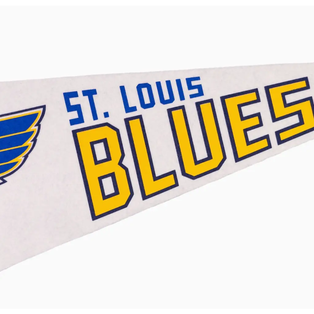 St. Louis Blues hockey logo on a Navy Blue Sofa with Louis Blues Pennant for your favorite team