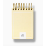 Yellow spiral-bound notepad with uncoated white paper from Taking Notes Spiral Notepad
