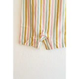 Pastel striped fabric for Adorable Super Soft Organic Cotton Henley Romper for Babies