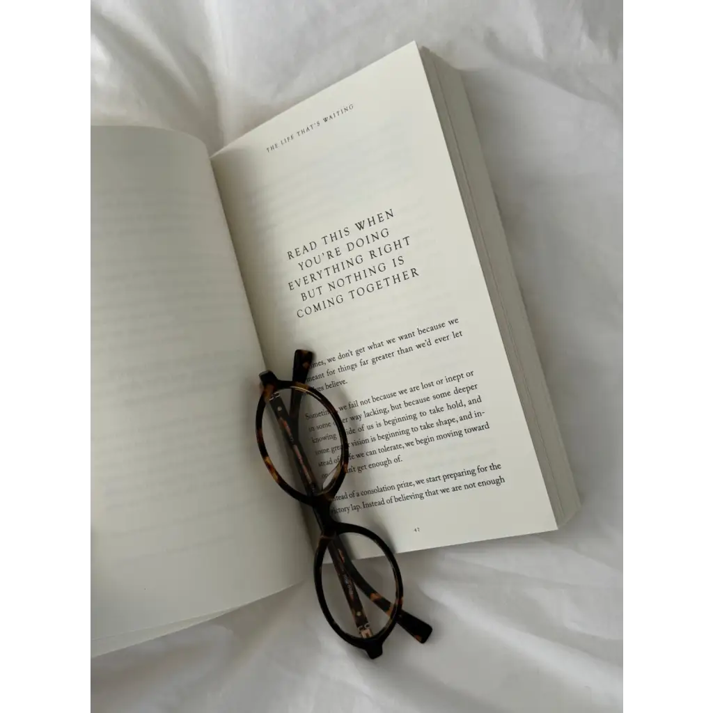 Tortoiseshell acetate reading glasses with black temples from The Life That’s Waiting collection