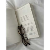 Tortoiseshell acetate reading glasses with black temples from The Life That’s Waiting collection